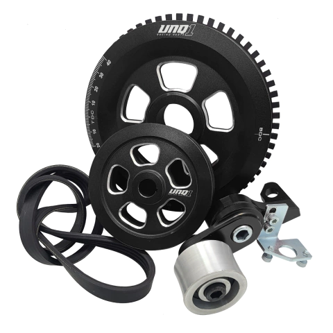 KIT RODA FÔNICA STD + ALTERNADOR VW A AR POLY V MODELO 01 PRETO