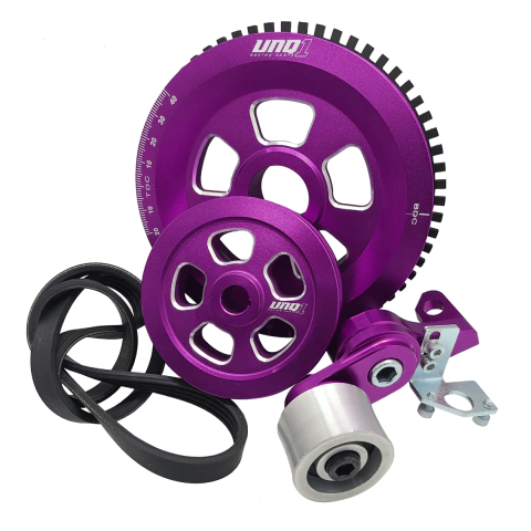 KIT RODA FÔNICA STD + ALTERNADOR VW A AR POLY V MODELO 01 ROXO