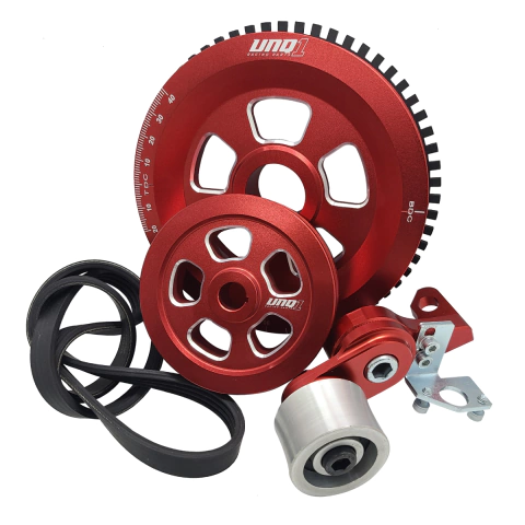KIT RODA FÔNICA STD + ALTERNADOR VW A AR POLY V MODELO 01 VERMELHO
