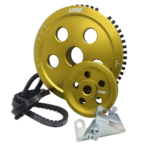 KIT RODA FÔNICA STD + ALTERNADOR VW A AR CORREIA SIMPLES V DOURADA