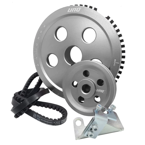 KIT RODA FÔNICA STD + ALTERNADOR VW A AR CORREIA SIMPLES V PRATA