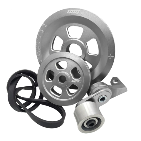 KIT RODA FÔNICA STD + ALTERNADOR VW A AR POLY V MODELO 01 PRATA