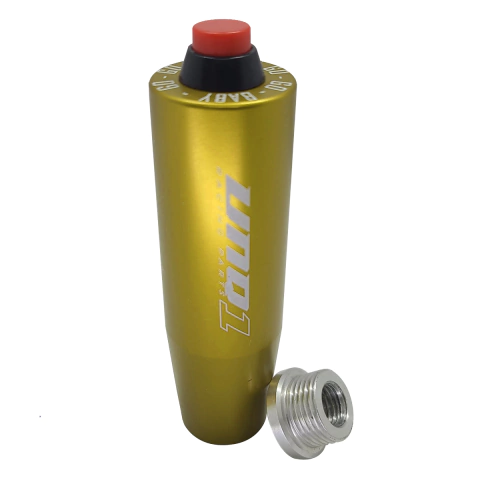 MANOPLA DE CAMBIO BILLET COM BOTÃO GO BABY PARA ALAVANCA ORIGINAL DOURADA