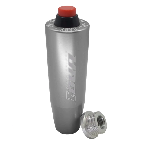 MANOPLA DE CAMBIO BILLET COM BOTÃO GO BABY PARA ALAVANCA ORIGINAL PRATA