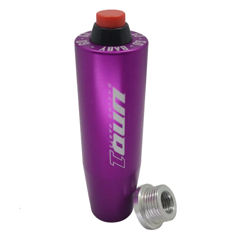 MANOPLA DE CAMBIO BILLET COM BOTÃO GO BABY PARA ALAVANCA ORIGINAL ROXA