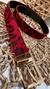 CINTO PIEL ANIMAL PRINT ROJO - comprar online
