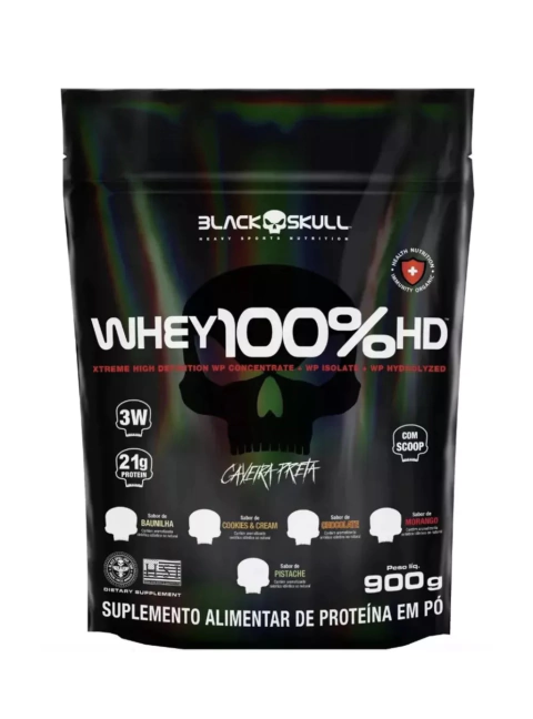 WHEY 100% HD BLACK SKULL 900G REFIL - comprar online