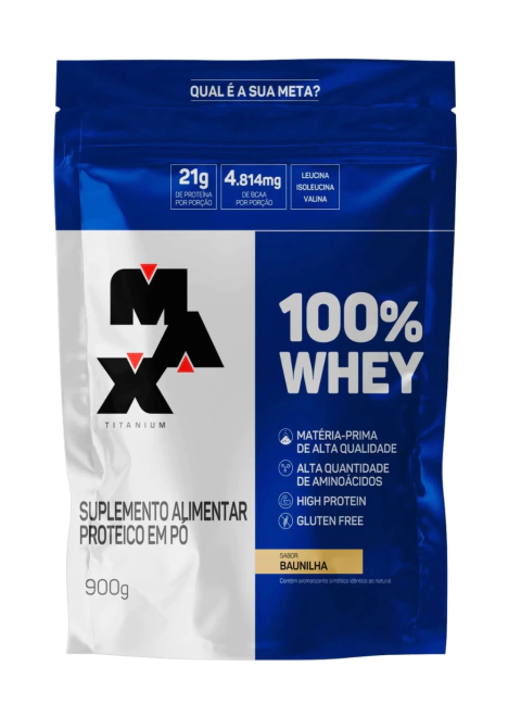 WHEY 100% MAX TITANIUM 900G REFIL - comprar online