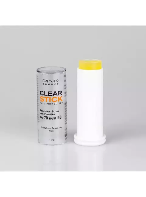 Clear Stick protetor transparente FPS70 FPUVA50 12g - PINK CHEEKS