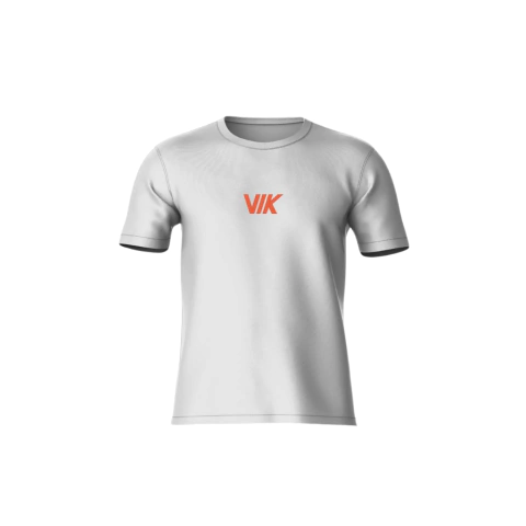 Camisa Baby Look VIK Logo Laranja - Branca