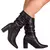 Bota Bico Fino Enrrugada Cano Médio Stretch -  Aspecto Fashion  