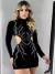 Vestido Luxo Boiadeira Aveludado Com Pedraria
