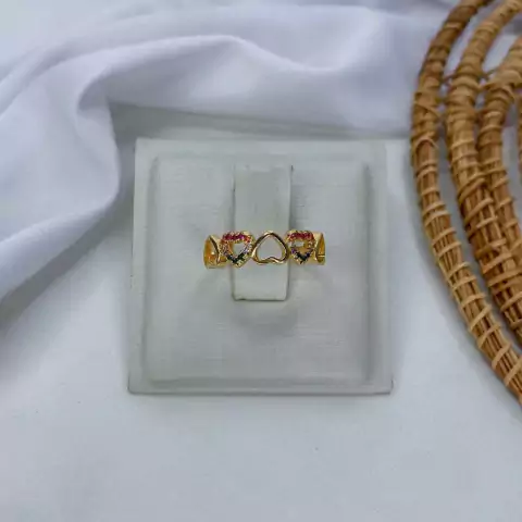 Anel Corações Coloridos - 30840