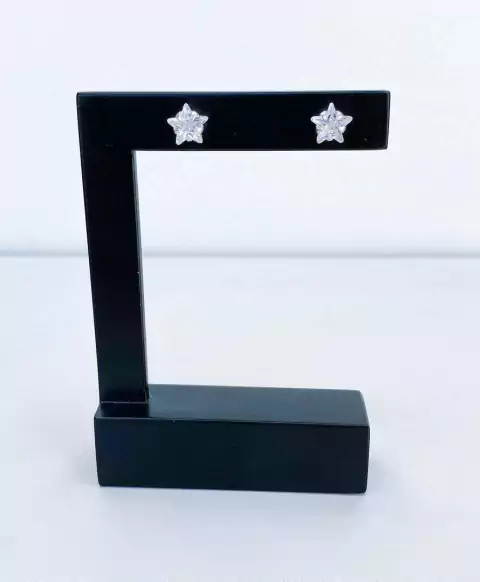 Brinco Estrela Cristal - Prata (21192)