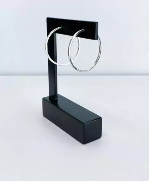 Argola redonda M- Prata (20563)