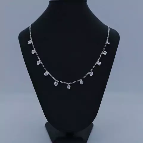 Corrente choker coração - Prata 925 (3551)