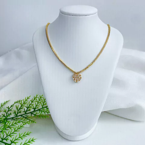 Gargantilha Canudo Com Pingente Coração - 121