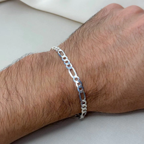 Pulseira 3x1 Grossa -35658 (Prata 925)