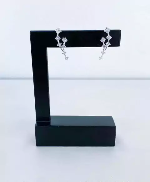 Ear Cuff Cristais - Prata 925 (8007)