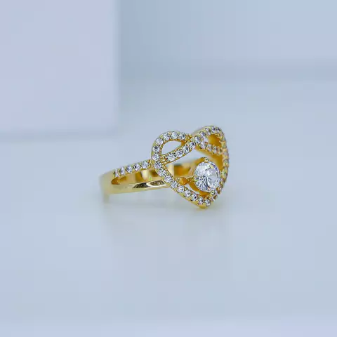 Anel Coração Ponto De Luz - 20259