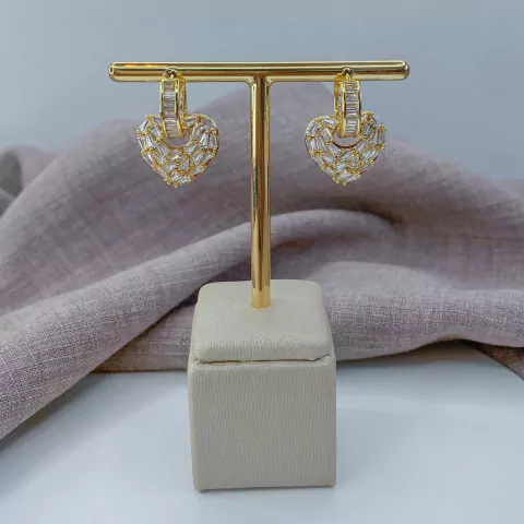 Argola com Pingente Coração - 21427