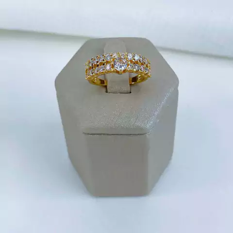 Anel Duplo Cravejado - 12745