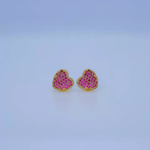 Brinco Coração Rubi - 18317