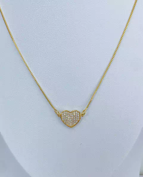 Gargantilha Coração Cravejado - 18137