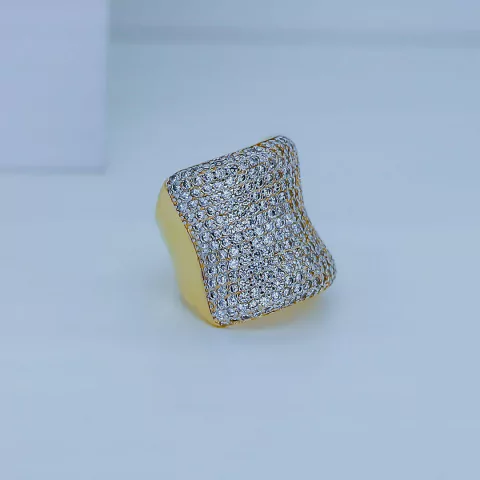 Anel largo cravejado - 19474