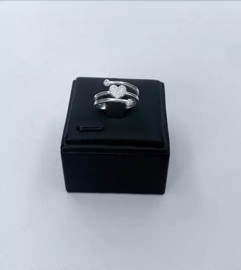 Anel Coração - Prata 925 (20699)