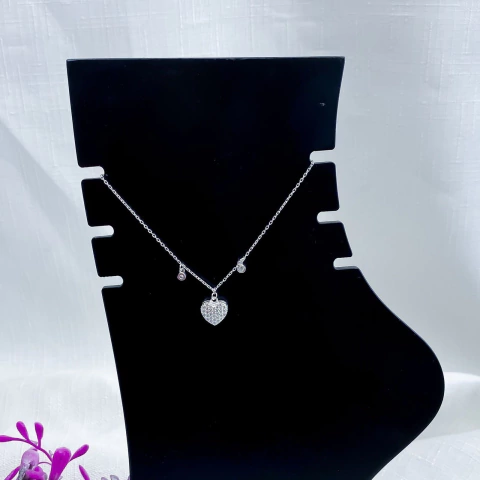 Tornozeleira Coração (Prata925) - 30080