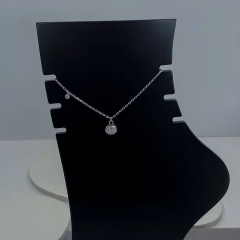 Tornozeleira Medalha Coração (Prata925) - 32469