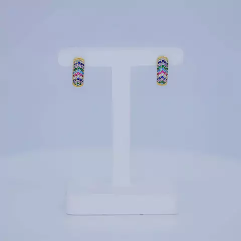 Argola Cravejada Colorida -25474