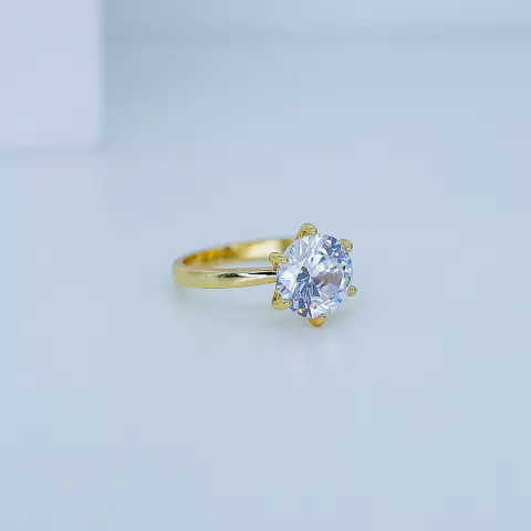 Anel solitário redondo - 18571