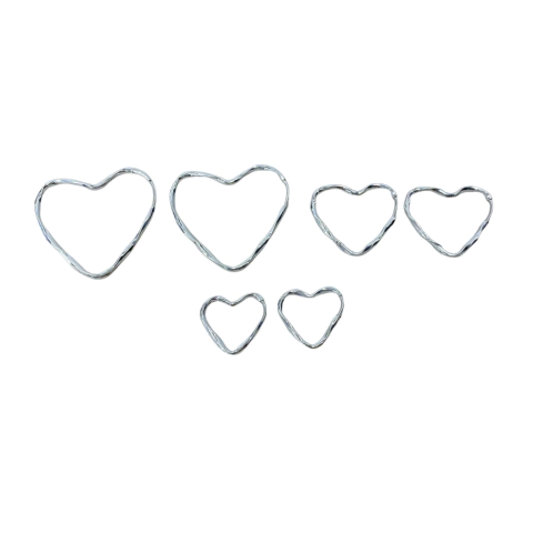 Argolas em Coração Trabalhado - comprar online