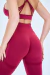 Conjunto Seamless Nova Bordó - Calza + Top - tienda online
