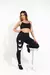 Calza deportiva para mujer, color negra lisa con estampa única. Diseño original y moderno, perfecta para el uso diario. Comodidad y estilo en una sola prenda, ideal para tu rutina de ejercicios o para un look casual.