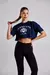 remera corta oversize con estampa unica ideal para el gimnasio 