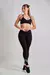 Calza deportiva de mujer color negro con estampa única diseño original y moderno , ideal para el gimnasio.