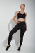 calza negra con  recortes para mujer . Idel para el gimnasio . costuras reforzadas y calce perfecto  
