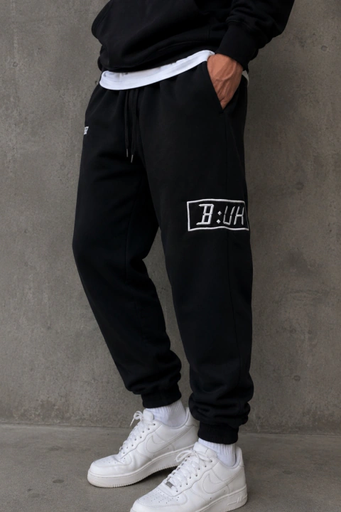CALÇA MOLETOM BUH O CLOCK PRETO