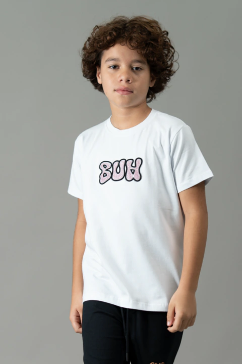 T-SHIRT KIDS BUH SLIM BRIGHT BRANCO