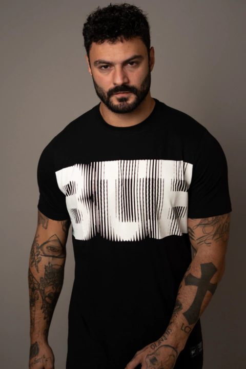 T-SHIRT SLIM BUH QUAKE PRETO