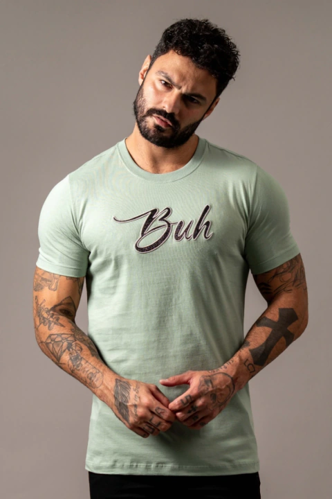 Imagem do T-SHIRT BUH SLIM BORDER GLITTER