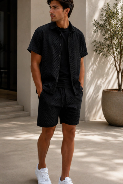 CONJUNTO TEXTURIZADO NORDTH PRETO