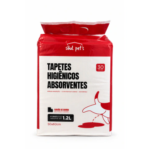 Tapete Higiênico 50x60cm Carvão - Ultra Absorvente