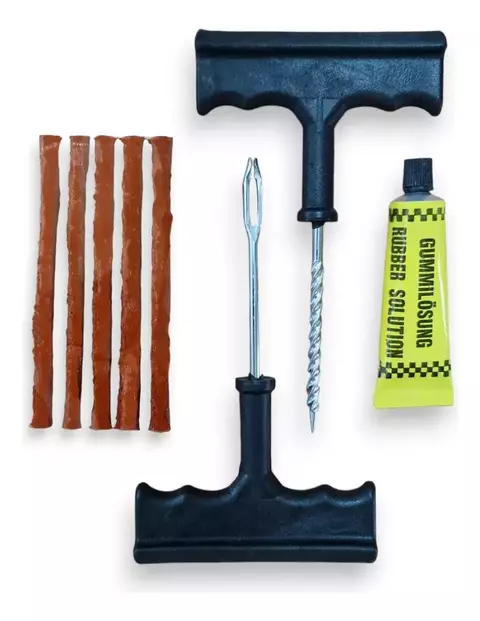 Kit Parche Repara Cubiertas Pinchaduras Auto/Moto/Cuatri