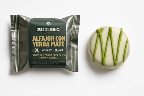NUEVO Alfajor con yerba mate by Dulce de leche & Co. Pack 4u.