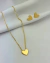 Conjunto Coração Lia - Dourado