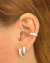 Dupla Argolas Boleadas com Piercing Fake